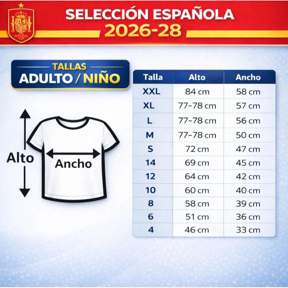 Equipación España 2026-2028