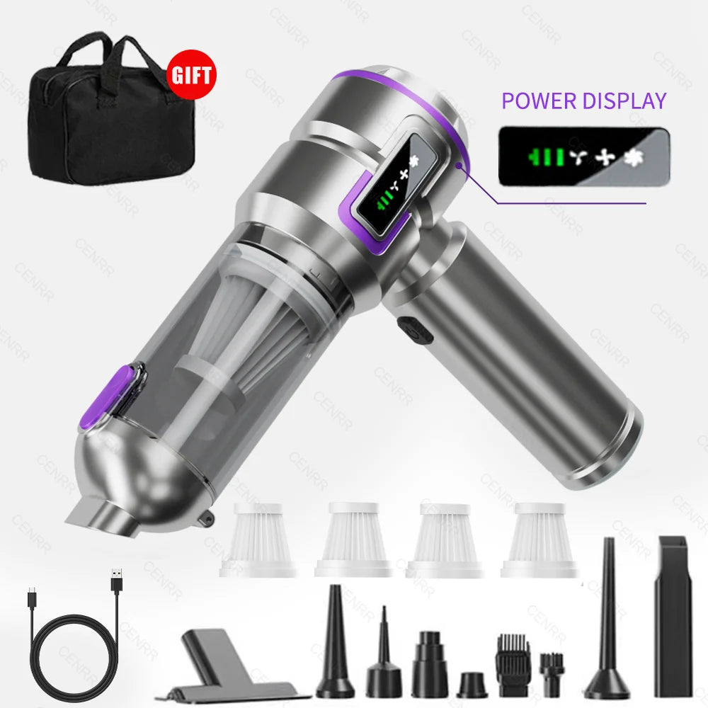 Mini Vacuum Cleaner Aspiradora Inalámbrica Potente para Coche y Hogar.