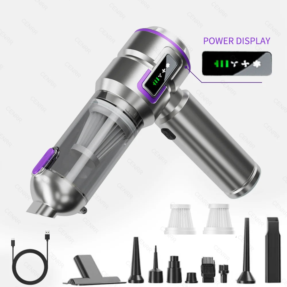Mini Vacuum Cleaner Aspiradora Inalámbrica Potente para Coche y Hogar.