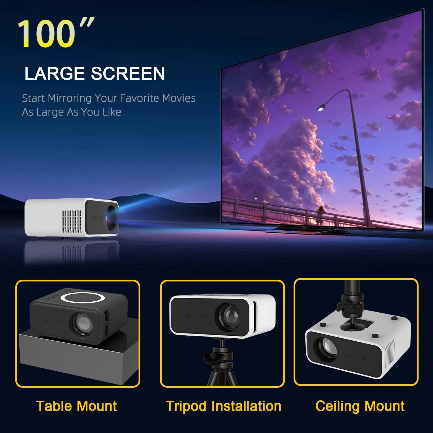 Mini Proyector LED Portátil