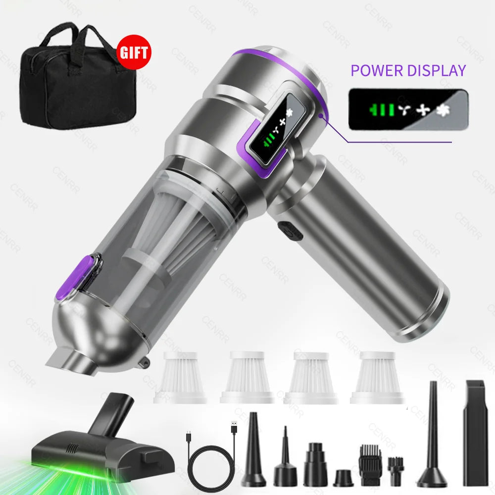 Mini Vacuum Cleaner Aspiradora Inalámbrica Potente para Coche y Hogar.